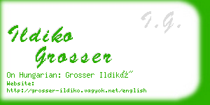 ildiko grosser business card